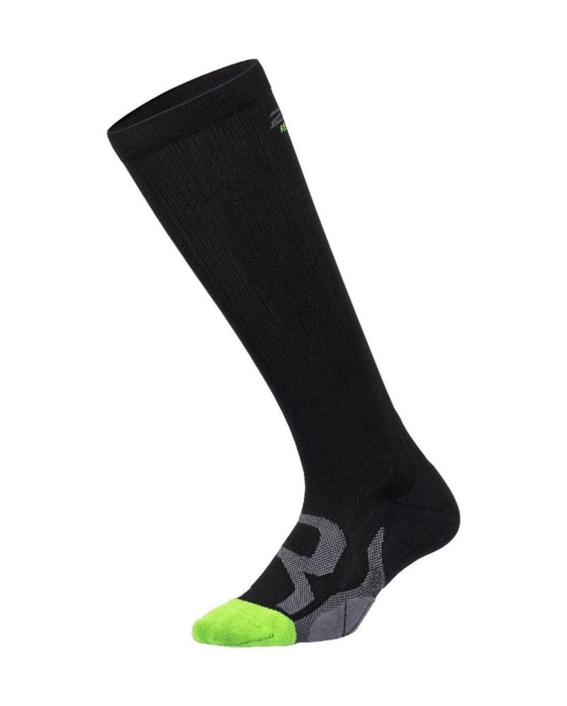 2xu malaysia socks for recovery black grey front